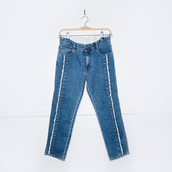 stella mccartney fringe edge straight jeans - Picture 1 of 7